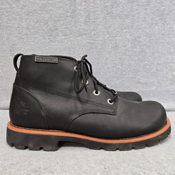 Harley Davidson Broxton Black Leather Chukka Boots Size 13 - Picture 1 of 9